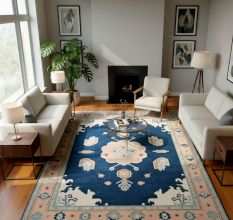 Handknotted Wool A Sage Rug